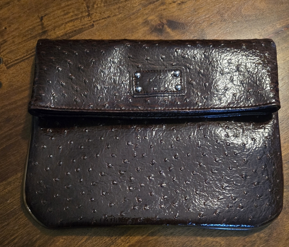 Nordstrom Brown Textured Clutch